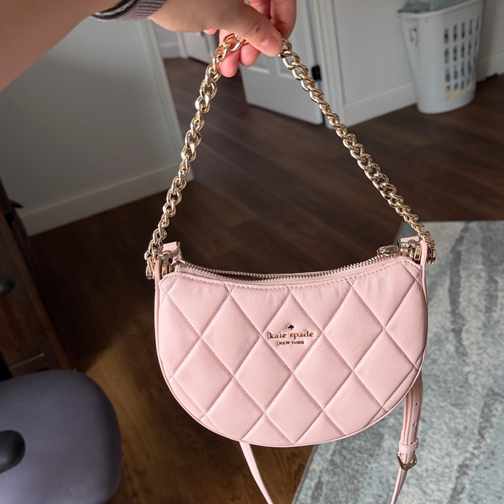Kate Spade Blush Quilted Crossbody Bag